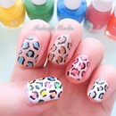 Colorful leopard nails