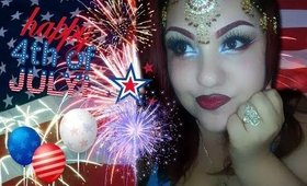 4TH OF JULY MAKEUP TUTORIAL Maquillaje 4 de Julio