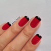 Red and Black French Tips