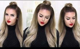 How To: Quick Half Up Top Knot