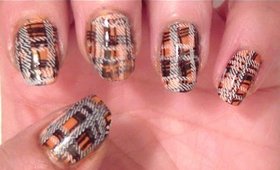 Monday Manicure: Halloween Plaid and  Ladyqueen Cathy Review
