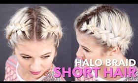 How To Halo Braid Short Hair | Milabu