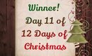 Winner - Day 11 of 12 Days of Christmas Giveaway