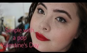 Simple with a pop | Valentine's Day makeup tutorial