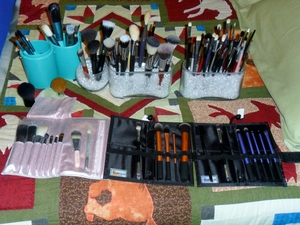 All but 6 of my brushes!