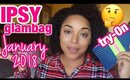 IPSY IS BACK w/ A TRY ON EDITION! | IPSY January 2018 Glam Bag