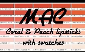 MAC - Peach & Coral Lipstick Collection with Swatches