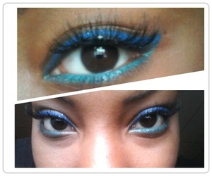 I found some cheap blue liners..and look how it turned out! 