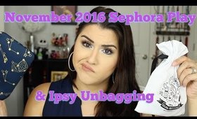 November 2016 Sephora Play and Ipsy Unbagging