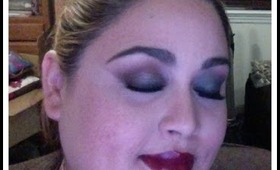 Fall Makeup Brown Smokey Eye with Berry Plum Lip