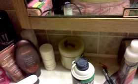 Whats on my messy bathroom counter