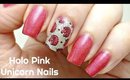 HOLO Pink Unicorn Stamping Nail Art Tutorial! [BornPrettyStore Review]