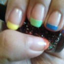 Rainbow nail tips