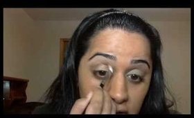 Shimmery Golden Look Using Drugstore Eye Shadows