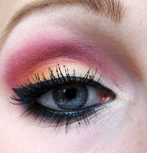 pale yellow, orange and pink using the 120 palette

http://trickmetolife.blogg.se