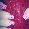 Dotted Pink Nails