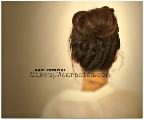 Hair Tutorial Braided Messy Bun Ponytail Back To School