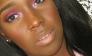 Valentine Makeup tutorial| Bold Pink & Red Eyes + Nude lips| MakeupbyNesha