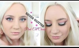 Silver Glitter Pink Cut Crease Tutorial