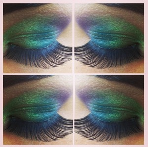 #motd #blue #purple #green #eyeshadow #maccosmetics #bhcosmetics #MonsterInc #inspired 
