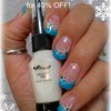 Winter star and snow nails