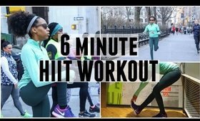 Get Fit w Sidney & Russia | 6 minute Indoor HIIT Workout  (No Equipment)