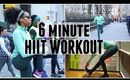Get Fit w Sidney & Russia | 6 minute Indoor HIIT Workout  (No Equipment)