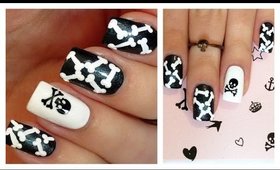 Bones & Skulls nail design | Halloween edition | bydanijela