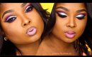 Purple and Silver cut crease makeup tutorial Collab  Beauty By Lee / Queenii Rozenblad