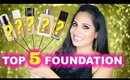 Top 5 Foundations Available In India | Haul & Review | ShrutiArjunAnand