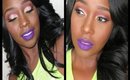 Cut Crease + Bold purple lips Makeup Tutorial