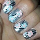 flowers on silver