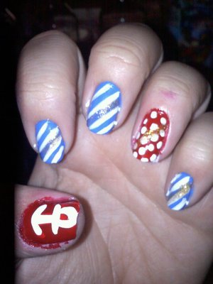 My nautical nails!