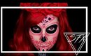 Neon Sugar Skull "Day Of The Dead" | Trailer Makeup Tutorial | Caitlyn Kreklewich