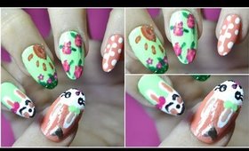 Sunny easter bunny ♡ Cute & colourful nail art