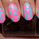 Pink & Blue Nails