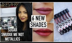 *NEW* SUGAR SMUDGE ME NOT LIQUID LIPSTICK METALLICS | SWATCHES & REVIEW | Stacey Castanha