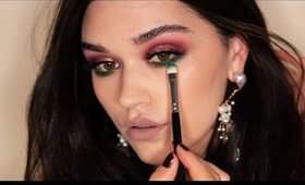 Drama and  Colors. Smokey Green makeup