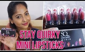 STAY QUIRKY MINI LIPSTICKS | SWATCHES & REVIEW | What's with the names?? 😅 | Stacey Castanha