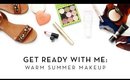 Get Ready With Me | Warm Summer Makeup (+ OOTD!)