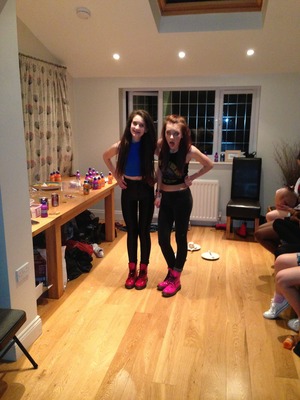 On the left is me, brunette, tall and I love dr martens