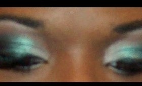 Peacock Green Eyeshadow Look