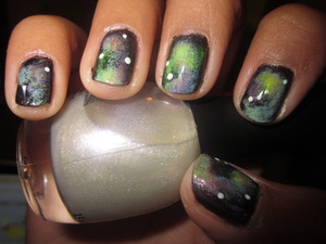 Cosmic Nails - Right. First Attempt. Stars are too big!! ;[ 