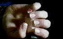 cute valentinesday heartshaped french manicure