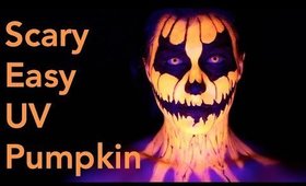 Scary Easy Halloween Makeup: UV Pumpkin | Bailey B.