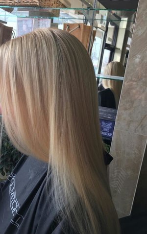 Hair color and hair cut by Christy Farabaugh  