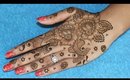 Blooming Rose Henna Design For Full Hand | Henna/Mehndi Tutorial