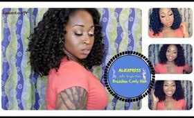 My Big Curly Hair | Julia Virgin Hair Aliexpress | Brazilian Curly Teyana Taylor Hair