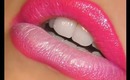 Pink glittery ombre lip!