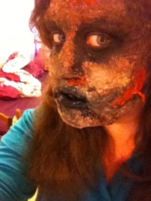 This is me as a zombie two years ago, i did this on halloween as well that year :) 